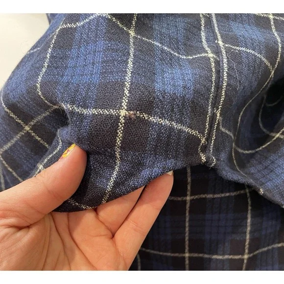 Vtg Polo Ralph Lauren Mens Barlowe Button Up Shirt Size XL Plaid Wool 90s Grunge - Picture 10 of 11